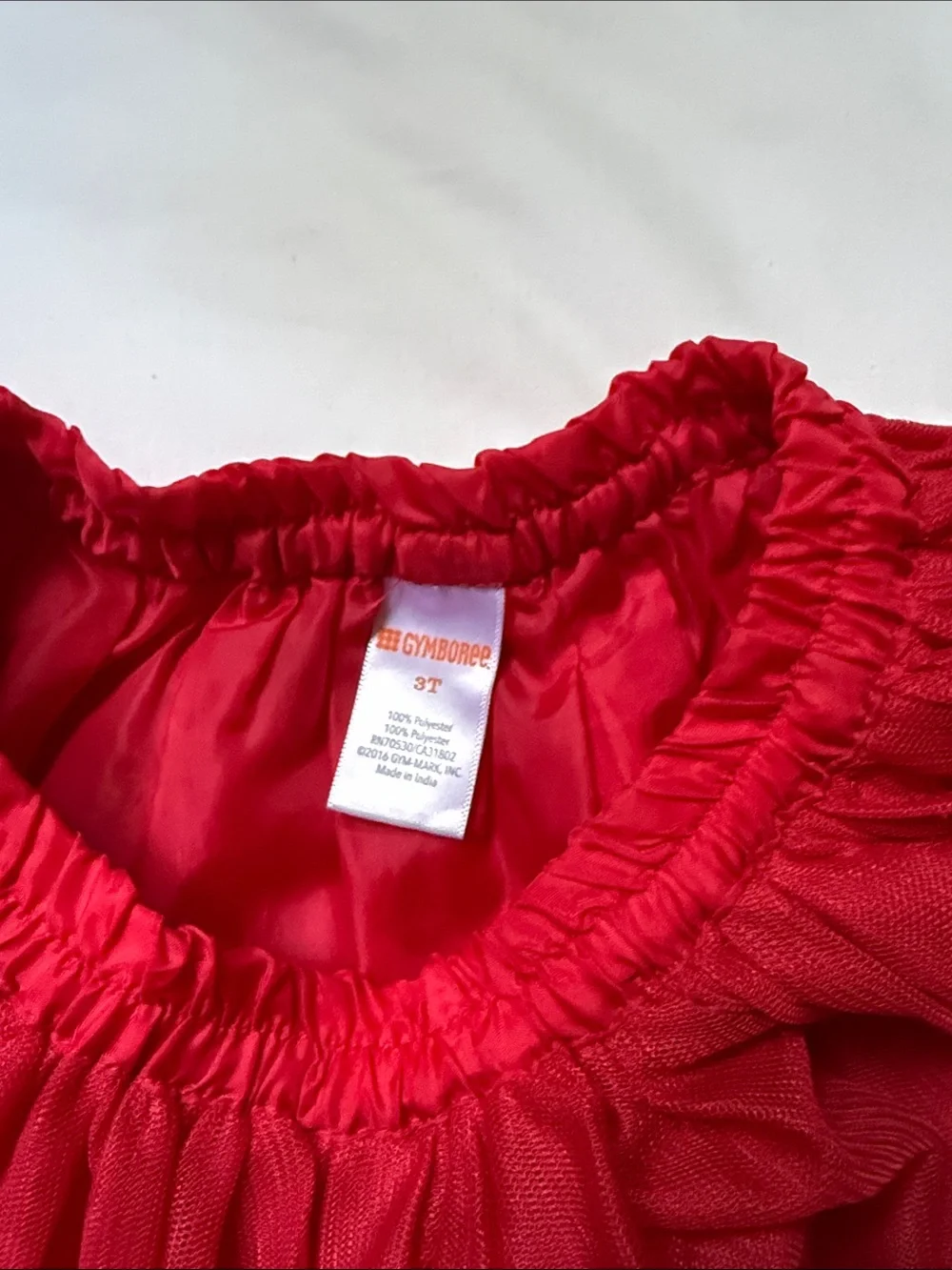 Gymboree Red Layered Tulle Circle Skirt 3t